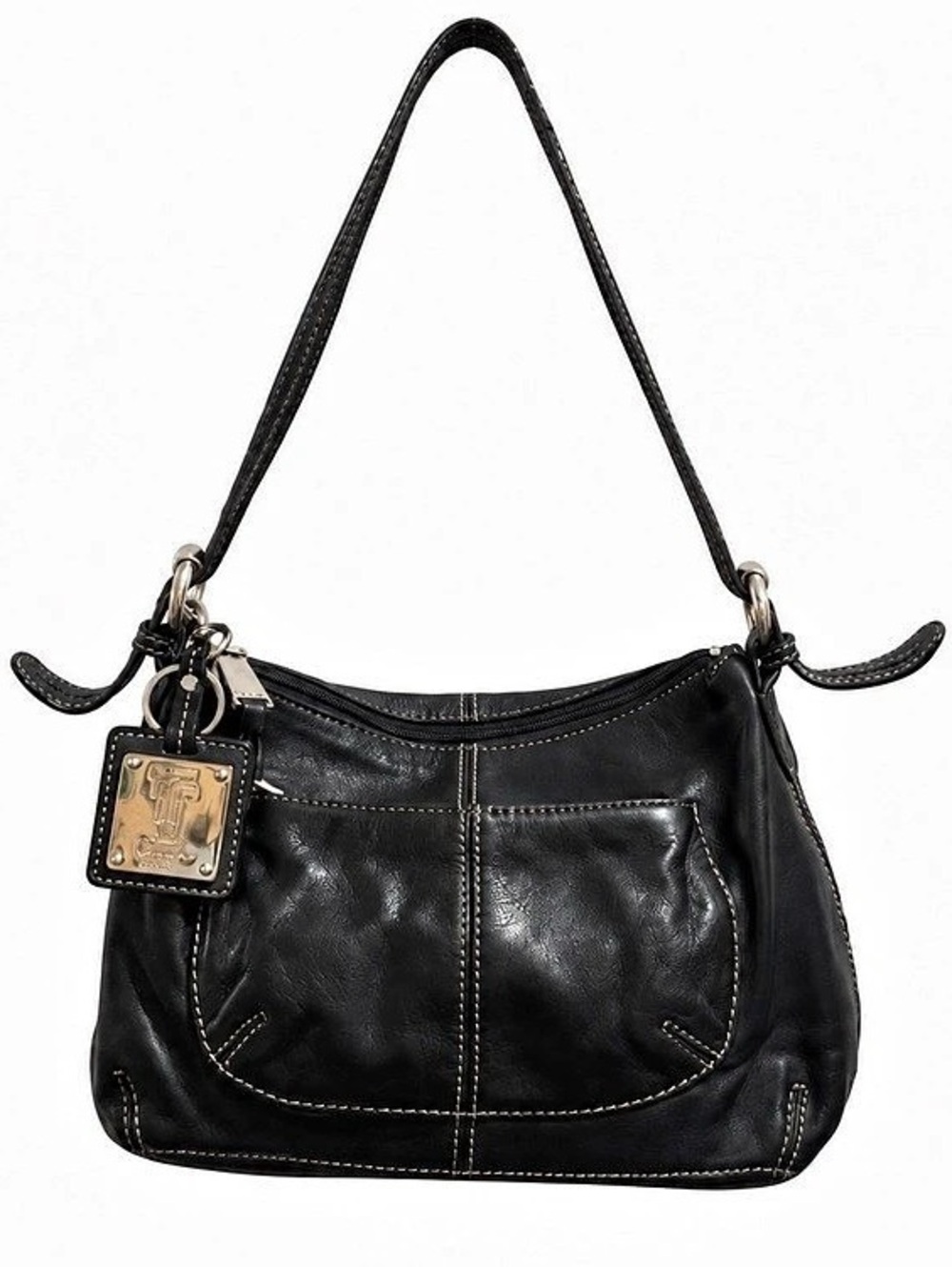 Tignanello Black Soft Leather Shoulder Bag
